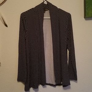 Black and White Polka Dot Cardigan